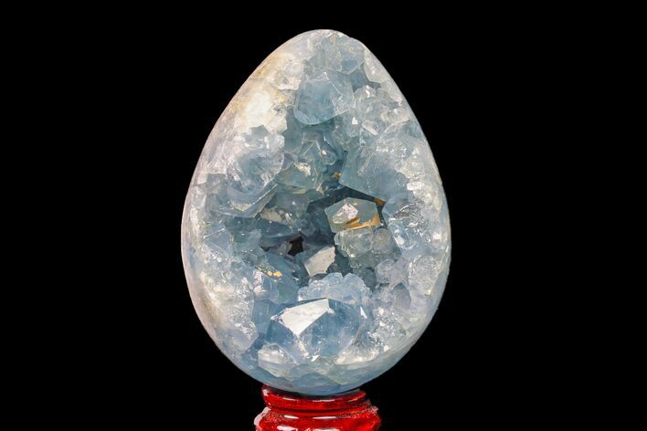 Crystal Filled Celestine (Celestite) Egg Geode - Madagascar #157713